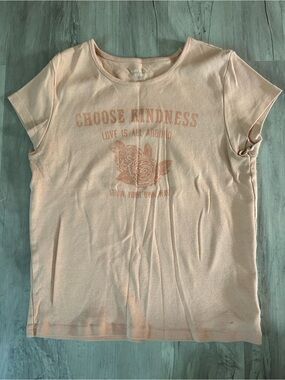 American Eagle Peach-Pink Graphic Tee